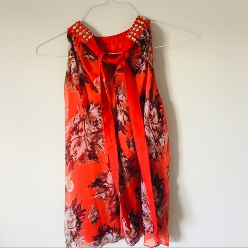 Red Flower Blouse - Picture 6 of 6
